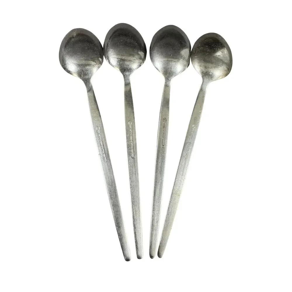 Vintage MCM SRI Stanley Roberts Astro Flatware Japan - 4 Soup Spoon 8